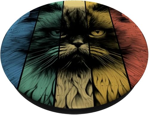 Miniatura 2 de Himalayan Cat Portrait Vintage Style Mom Dad PopSockets Swappable PopGrip