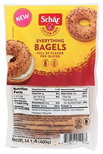Schar Bagel Everything, 14.1 Oz (Pack Of 4)