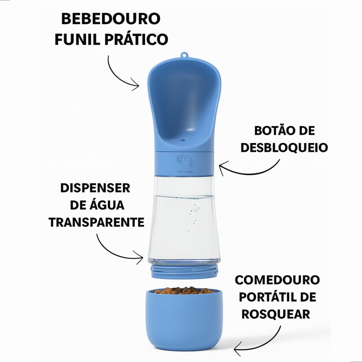 Garrafa Pet Portátil 2 em 1 Garrafa de Agua Pet Bebedouro e Comedouro para Cachorro e Gato Anti-Vazamento Perfeita para Passeios Viagens e Caminhadas 320ml Água + 170ml Ração (Rosa) Garrafa Pet Portátil 2 em 1 Garrafa de Agua Pet Bebedouro e Comedouro para Cachorro e Gato Anti-Vazamento Perfeita para Passeios Viagens e Caminhadas 320ml Água + 170ml Ração (Rosa)
