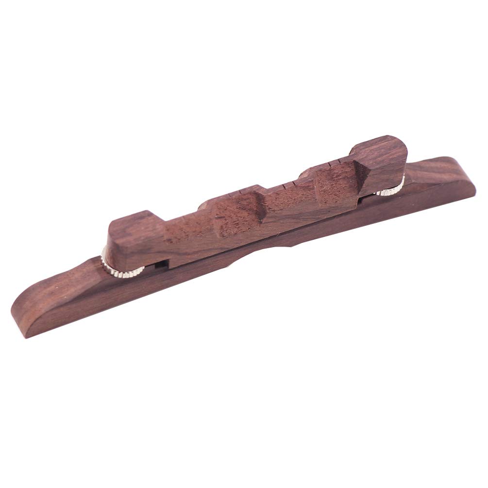 DISENS Mandolin Bridges Rosewood Height Adjustable Compensated Mandolin Strings Bridges Replacement Accessories DIY Repair Parts