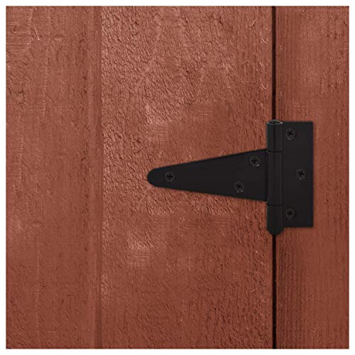 Nuk3Y T Strap Hinge Barn Shed Gate Cabinet Door Iron Rustproof 6 Pack (4 Inch) #TOP4