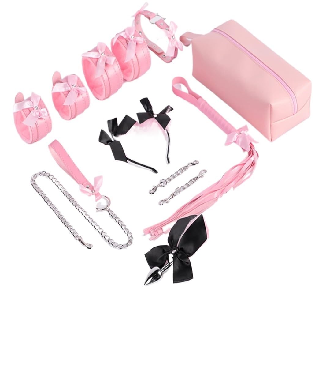 BAOMAZ4 Bondage Anal Plug Butt Plug Tail and Ears 8pcs/Set Long Fox Tail Anal  Plug