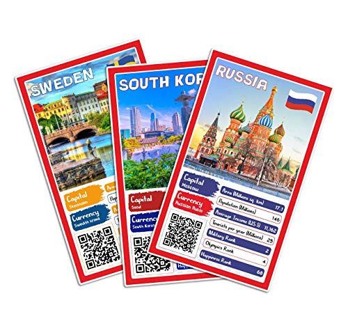 Image of Kaizen MicroLessons Smart Cards to Enhance General Awareness for Age 6-15, Learn While Playing, General Knowledge for Kids, (Combo Pack of 3: Know Your World, Aquatic and Country Trump Cards)