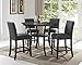 Biony Gray Fabric Counter Height Stools with Nailhead Trim, Set of 2