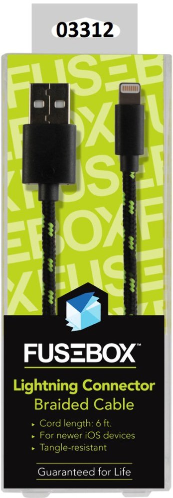 E Filliate Fusebox Braided Lightning Cable 6' for iPhone