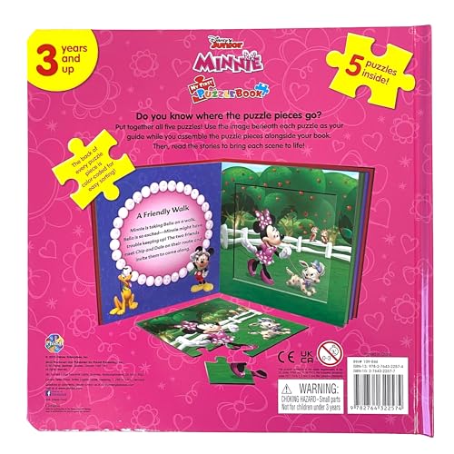 Disney Junior Minnie My First Puzzle Book - Jigsaw Puzzles for kids, 10-page board book, 5 puzzles to enjoy - Image 2