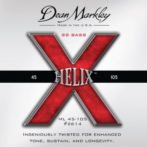 Dean Markley Helix Ss Stainless Steel Bass Strings, 45-105, 2614, Medium Light #TOP23