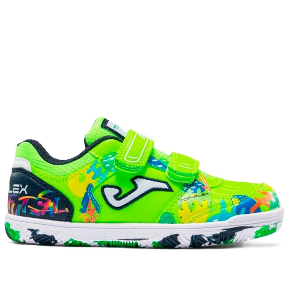 Joma Top Flex JR 2611 Verde Flúor Indoor Zapatillas Fútbol Sala