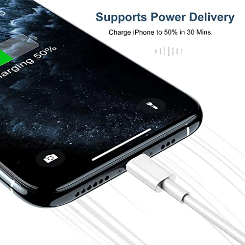 Image of iPhone Fast Charger Lightning Cable USB-C to Lightning Cable (3 Ft) Fast Charging Compatible with iPhone 14 /14 Plus /14 Pro /14 Pro Max /13 /13pro /12 /12 Pro /12 Pro Max /11- (Pack of 1)