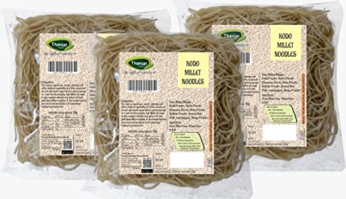 Image of Thanjai Natural Kodo Millet Noodles 180 Grams X 3 (540 Grams) of Homemade Natural Noodles (No Preservatives, No Chemicals, No Artificial Extract)