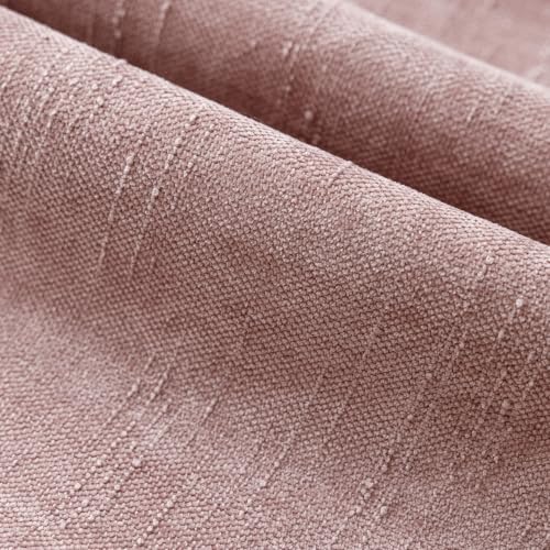 Image of Foindtower Pack of 2 Soft Textured Chenille Throw Decorative Pillow Covers Square Accent Solid Cushion Cover Cozy Neutral Farmhouse Pillow Case for Couch Sofa Bedroom Living Room 20x20 Inch,Dusty Rose