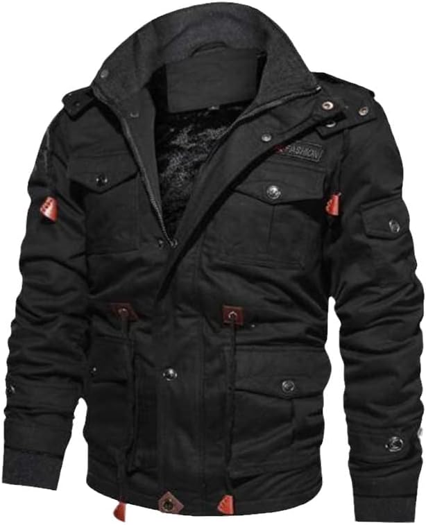 Men's Winter Fleece Jackets Warm Hooded Coat Thermal Thick Outerwear Male Military Jacket Mens Clothing Coats