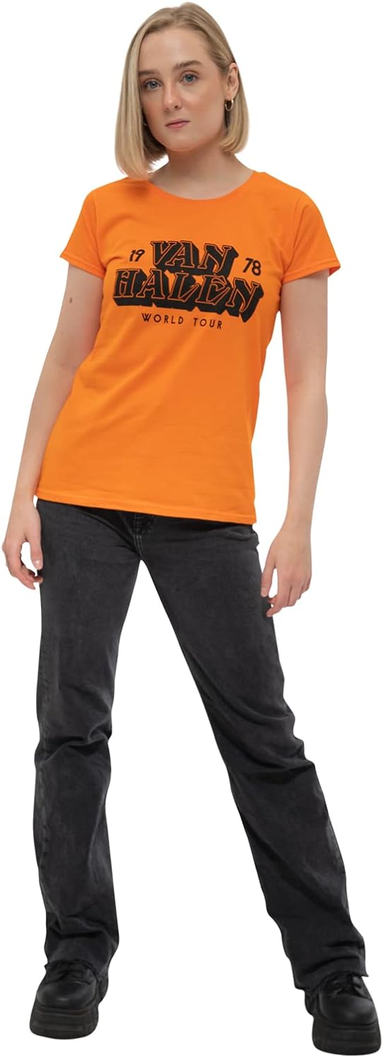 Van Halen World Tour '78 Junior Top Orange