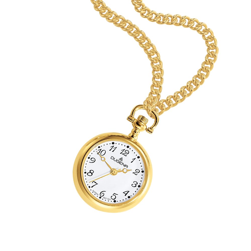 Dugena Taschenuhr 4460637-1 – Klassische Damen Taschenuhr in Silber mit arabischen Zahlen und Quarzwerk – Elegantes Retro Design für stilvolle Frauen