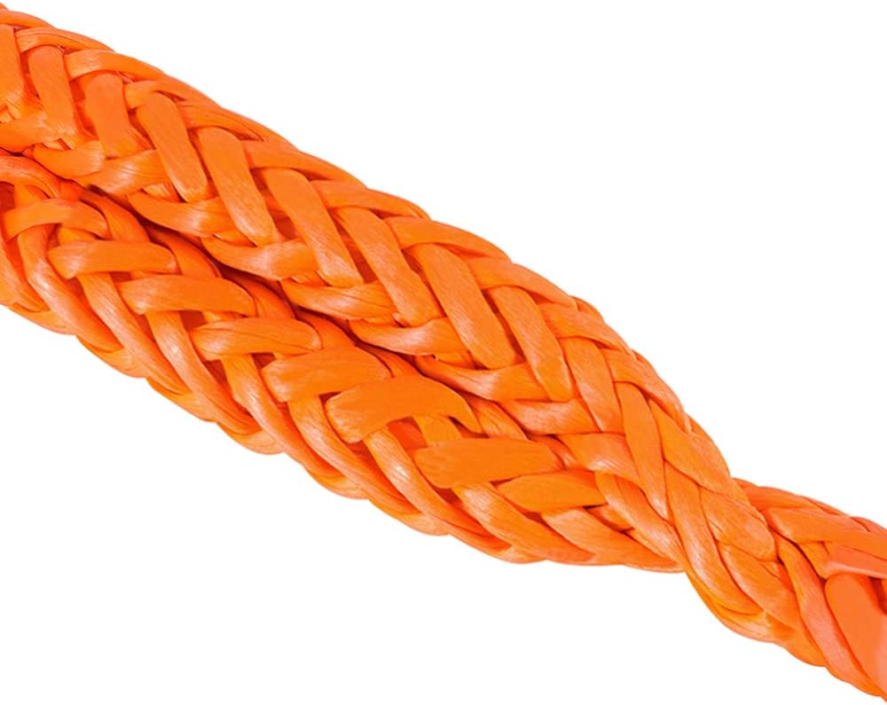 Soft Shackle, 1/2" X 24" Light Weight Shackle (56,000 LBS Breaking Strength) with Extra Sleeves for Sailing, SUV, Off Road Towing, ATV (2-Pack Orange Shackle Recovery)