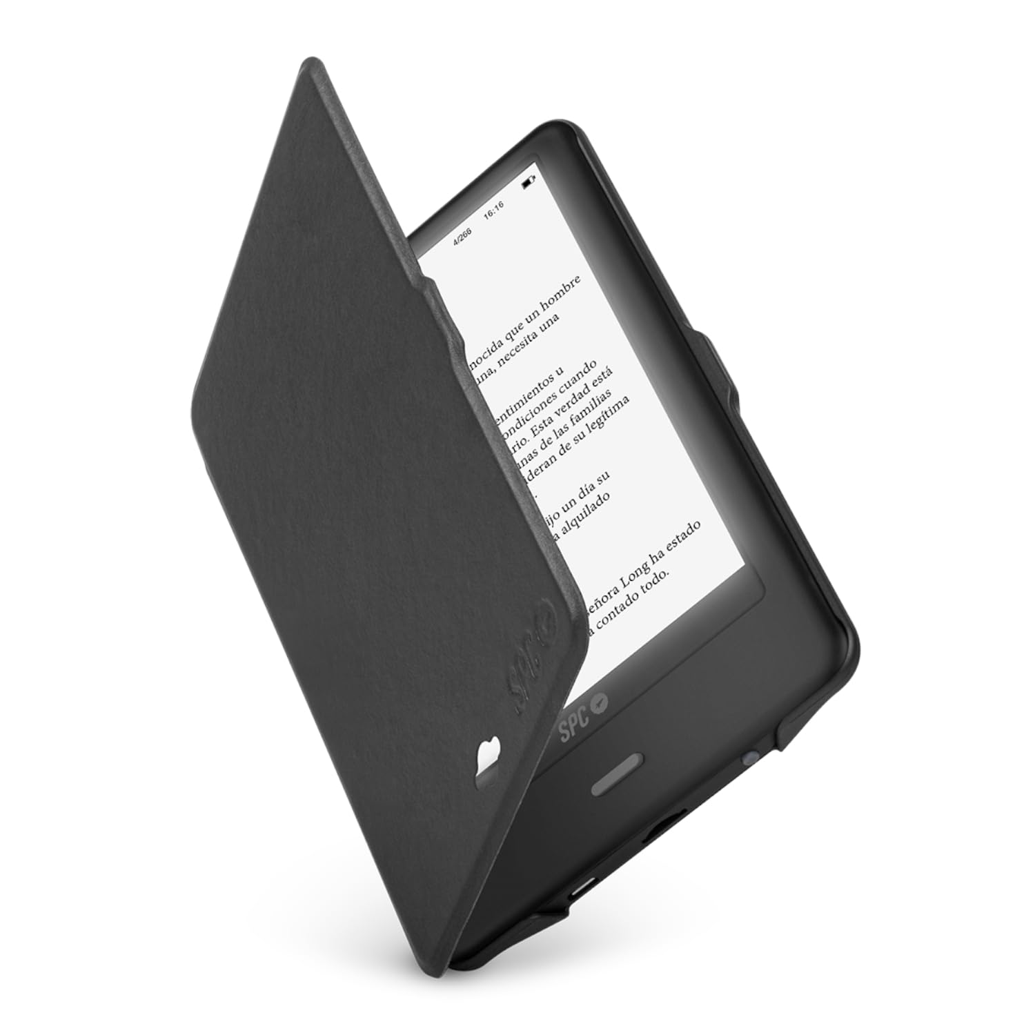 SPC Dickens Light 2 Pro + Schutzhülle | eBook 6 Zoll E-Ink Touchscreen, Einstellbare Helligkeit und Farbtemperatur, 8GB-Speicher, 1 Monat Akkulaufzeit, Leicht und schlank - Schwarz