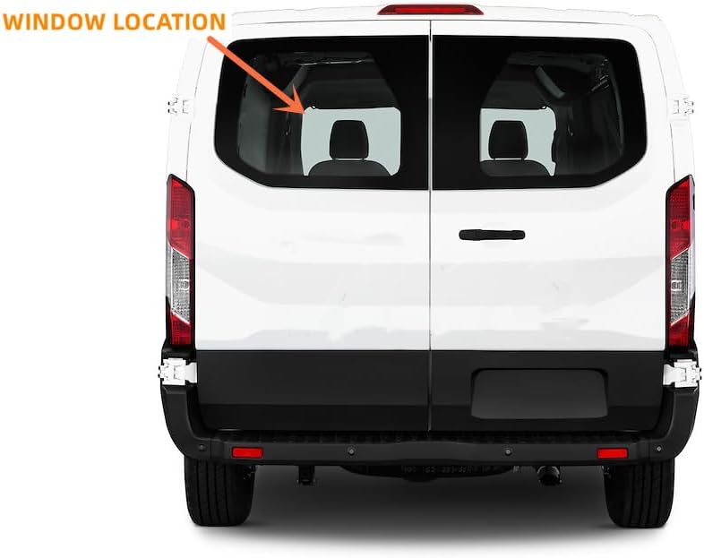 Driver/Left Side Back Window Glass Clear Replacement for Ford Transit 83.2" Low Roof Van 2015-2025