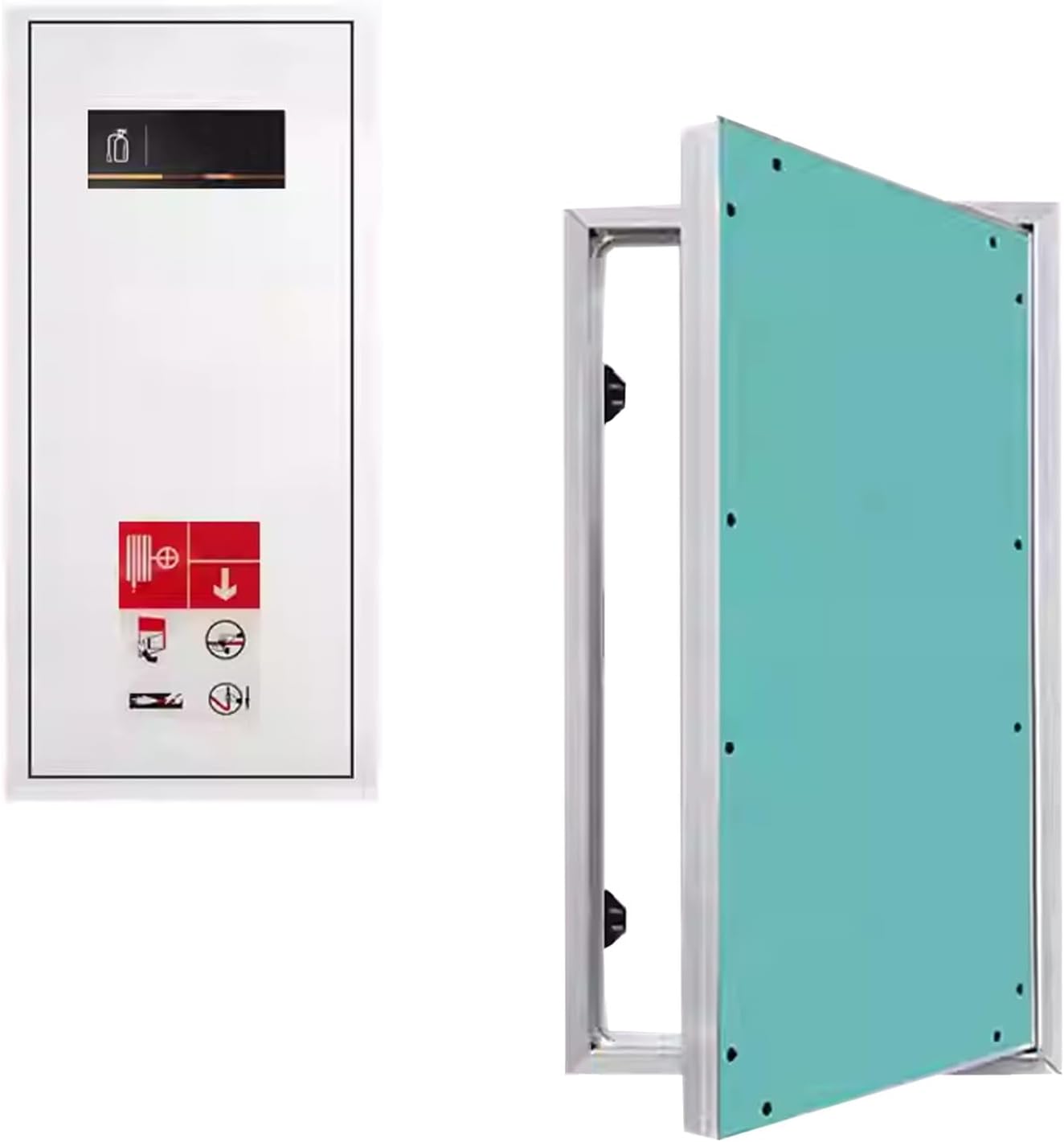 Invisible Access Panel for Air Conditioner, Aluminum Construction, Hidden Wall Solution for Sound Insulation in Indoor and Outdoor Settings