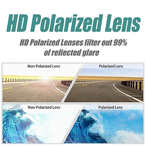 Duduma Tr601 Polarized Sports Sunglasses For Men Women Baseball Running Cycling Fishing Driving Golf Hiking Superlight Frame (Black Matte Frame With Blue Lens) #TOP3