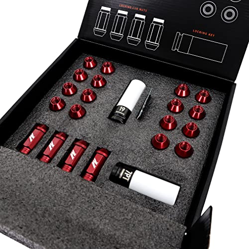 Image of Mishimoto Aluminum Locking Lug Nuts M12x1.25, 20pc Set, Neo Chrome
