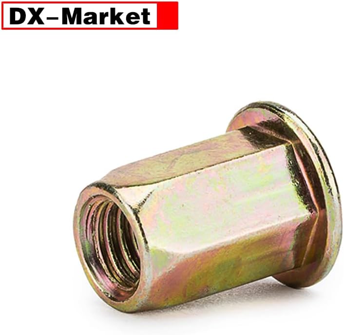 m4 m5 m6 m8 m10 m12 Rivet Nut,Carbon Steel Full Hex Body Rivet Nut,K005 - (Size: M8-100 pieces)