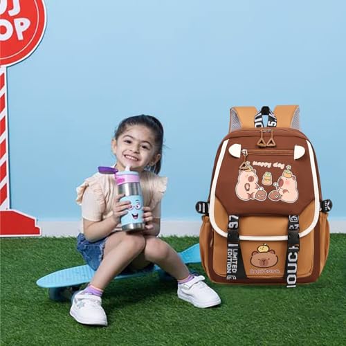 Image of Tinytot 30 Litre, Japanese Korean Style Capybara Niche College Students Light weight School bag Women's Travel Backpack