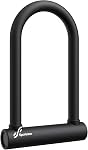 Sportneer Verrouillage, 18mm Vélo robuste U Lock 9,85'x6.3'' Taille avec câble en acier 6ft/1.8m, antivol vélo Lock avec support de montage & Clés pour les vélos électriques pliants de Mountain Road