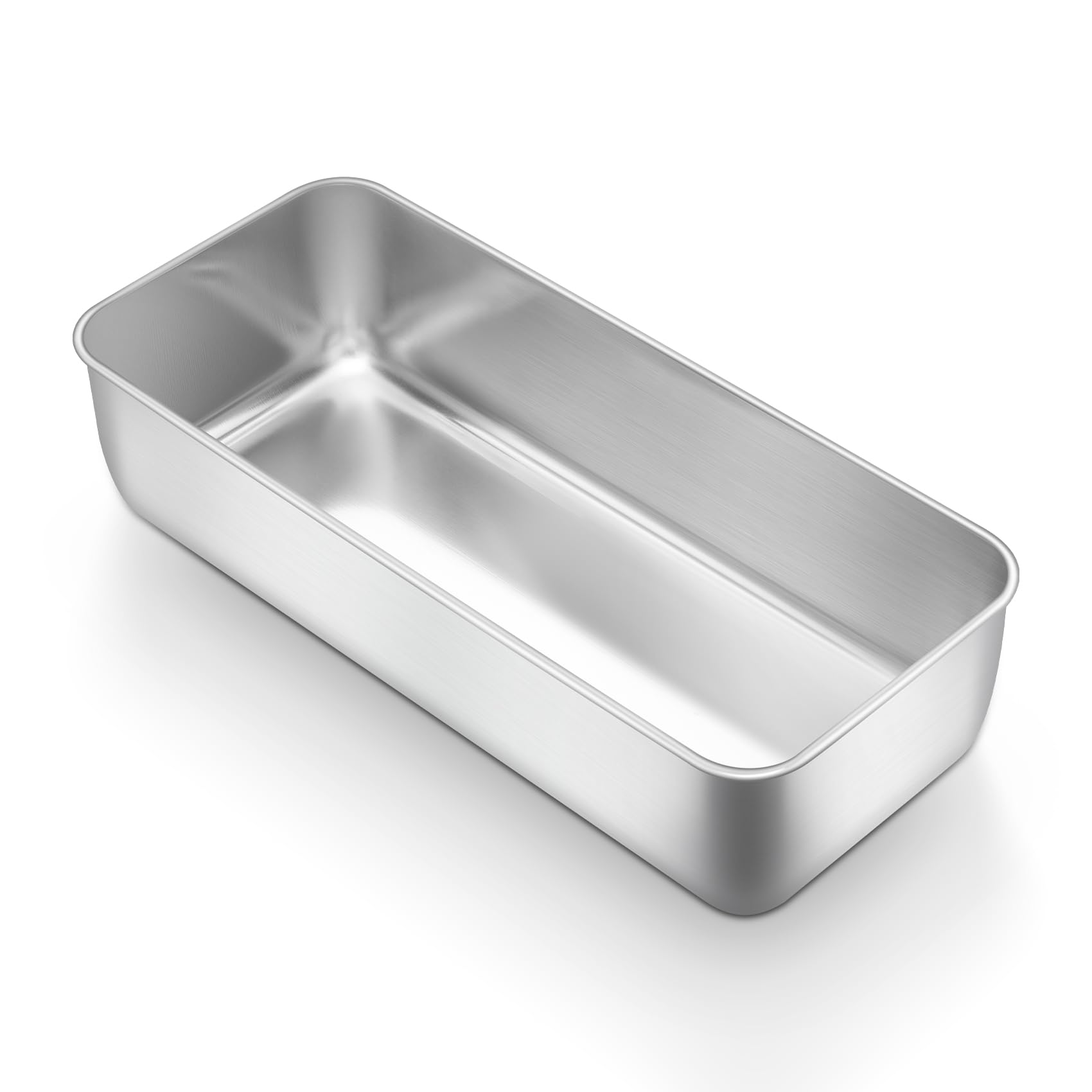 Onader 3lb Loaf Tin, Stainless Steel Large Bread Loaf Pan for Baking Banana Bread Meat Loaf, Lasagna and Cake