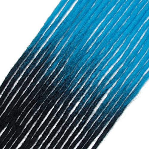 Extensiones de dreadlocks hechas a mano, 20 mechones de trenzas de ganchillo de 0.6cm 3