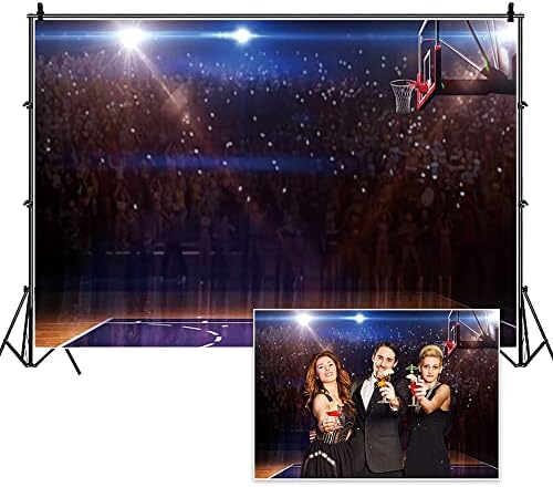 BELECO 5x4ft Fabric Basketball Court Backdrop For Photography Boys Birthday Party Photoshoot Stadium Sports Game Background Basketball Fans Boys Men Living Room Wallpaper YouTube Photo Studio Props - View #7