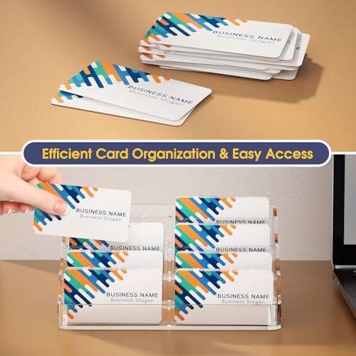 image for MaxGear Acrylic Business Card Holder for Desk Multiple Business Card H