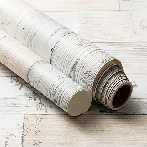 Very Berry Sticker Vintage Herb Wood Panel Pattern Peel and Stick Wallpaper (19.6