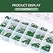 Dogary 270 PCS Car A/C System Gaskets, Rubber A/C Compressor Port Seal O-Ring, Metric and SAE 18 Sizes Protective Washer Assortment Kit, Universal for Car Bearing Pump Roller Plumbing Repair (Green)