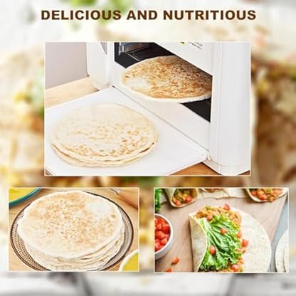Vollautomatischer Roti-Maker, Große Kommerzielle Pfannkuchenmaschine, Elektrische Maschine Zur Herstellung Von Tortilla-Pfannkuchen-Fladenbroten, Kann 8 Kuchen Gleichzeitig Backen, Für Chapati – Bild 4