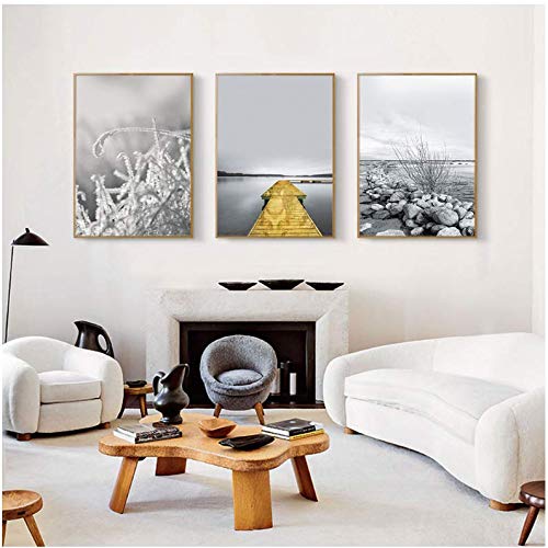 Pont Jaune affiches art abstrait pour illuminer vos murs de salon