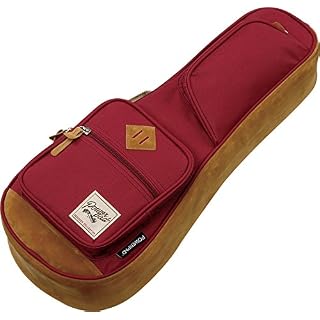 Ibanez IUBS541-WR Housse POWERPAD pour ukulélé de soprano, Rouge vin - Les Beatles, Paul McCartney, John Lennon, RIngo Starr, George Harrison