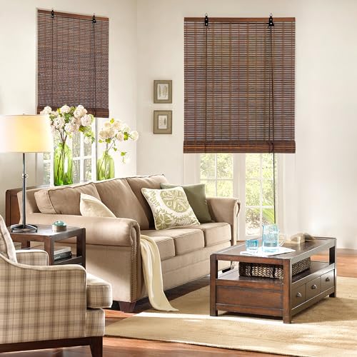 Cy.curtain bright Estor de Bambú Enrollable para Interiores, Cortina Persiana de Madera, Protección Solar y Privacidad, para Ventana y Puerta 60x220