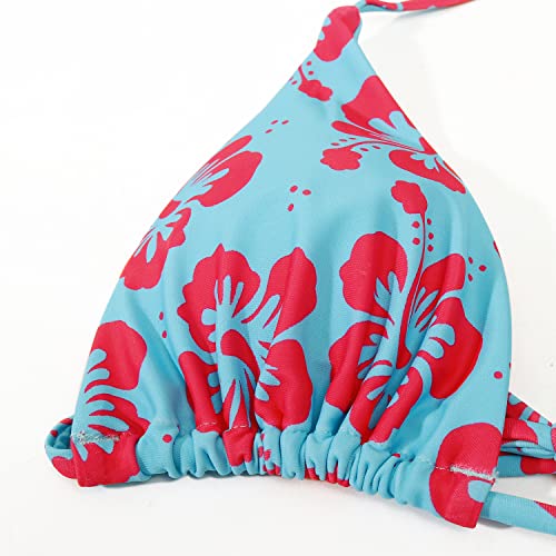 Image of MOSHENGQI Women Sexy Brazilian Bikini 2 Piece Spaghetti Strap Top Thong Swimsuit Bathing Suit