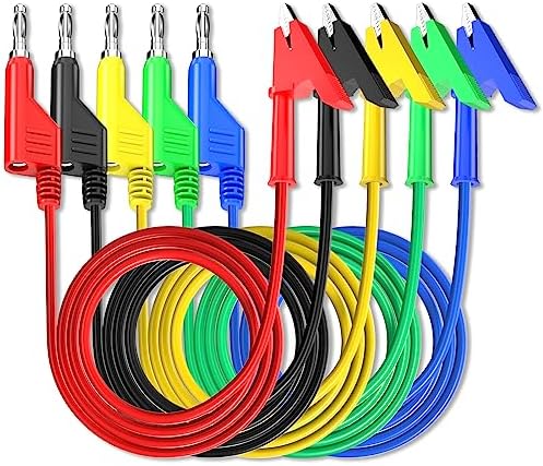 Goupchn Test Leads 4mm Stackable Banana Plug to Crocodile Alligator Clip