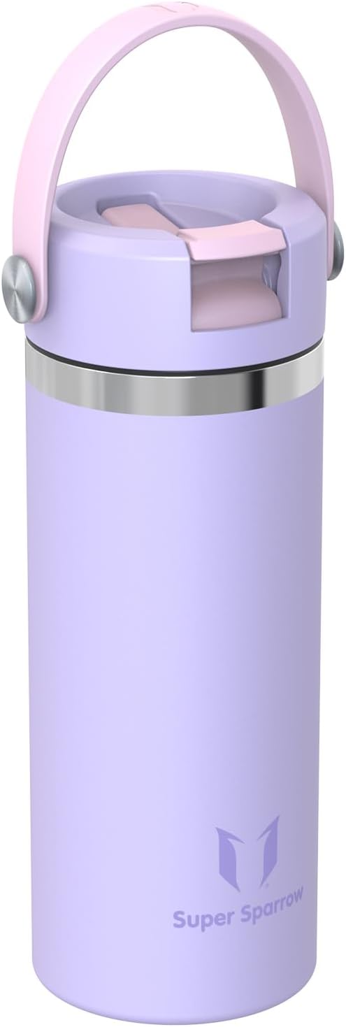 Sparrow Gourde Enfant Isotherme 500ml - Inox Gourdes Isotherme avec Paille - Analyse des détails et conception
