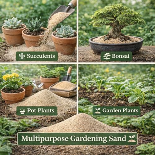 Image of Balu Mitti (Desert Sand) for Gardening | Natural Sand for Potting Mix, Home Garden, Pots & Outdoor Plants | 1800g