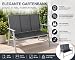 NEXOS Gartenbank 2 Sitzer Textilene Aluminium grau 119x66x96cm Balkonbank