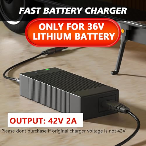 image for QKIIP 36V Lithium Battery Charger, 42V 2A Charger for Electric Scooter