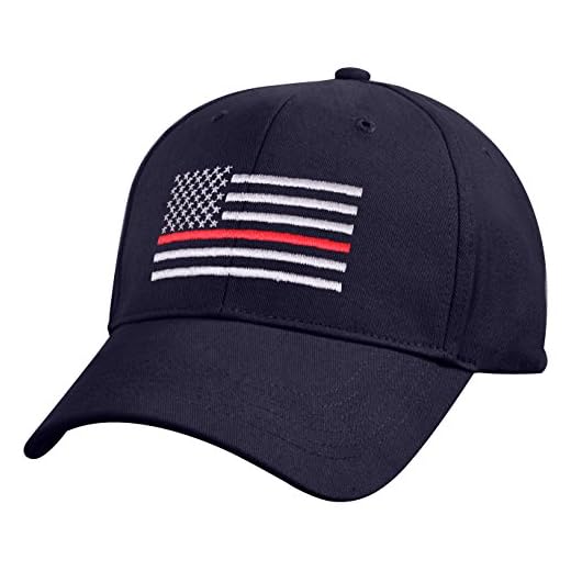 Rothco Thin Red Line Flag Low Profile Cap, Navy Blue