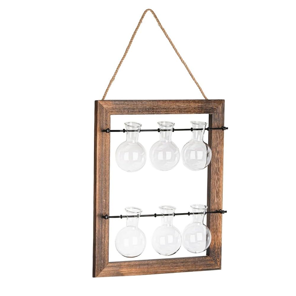 Aundhegrtt Wall Hanging Propagation Station Hanging Glass Terrarium Wall Planter Vase for Hydroponics Plants, Home Decor