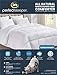 Serta Down Fiber Comforter Queen Size-Extra Warmth Duvet Insert, Luxury Fluffy Bed Comforter 100% Cotton 300 Thread Count Shell, Down Feather Fiber 500 Fill Power with Corner Taps, White 90x90inch