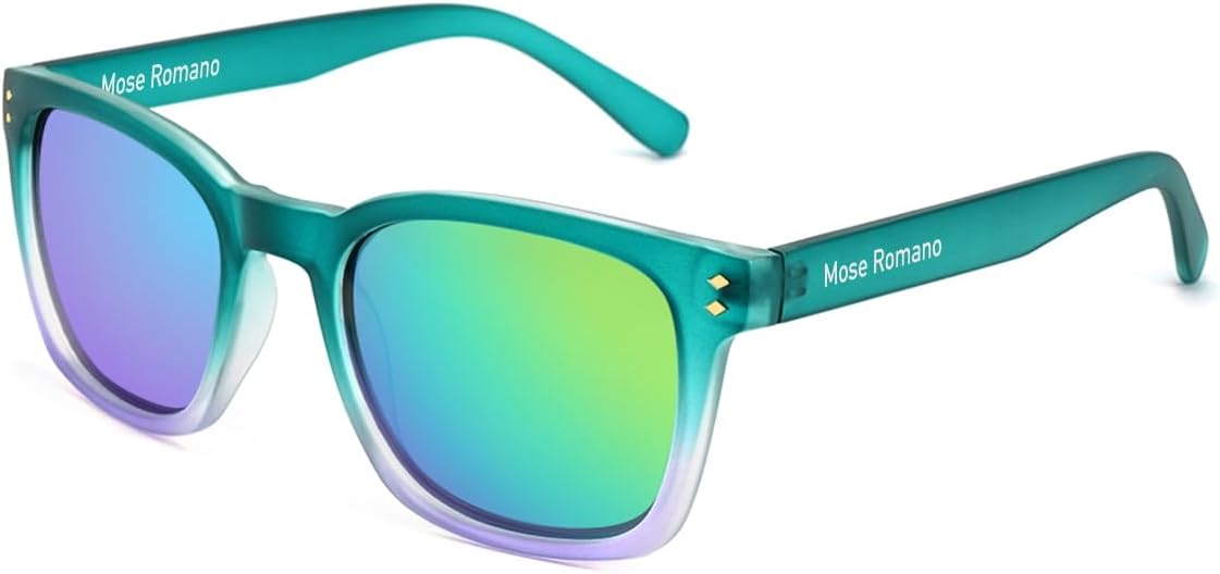 Polarized Square Sunglasses for Women UV400 Protection Retro Mirrored Sunglasses for Men Women Driving