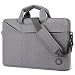 Produktbild Laptoptasche von Brinch, dünn, wasserabweisend, Schultertasche mit Trageriemen für Laptop/Notebook, für Damen und Herren Grau hellgrau 13 - 14 Inches