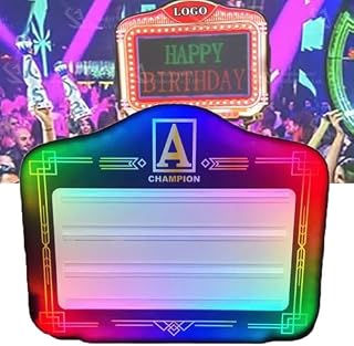 LED Bottle Service Sign for Nightclubs, Bars & Parties - Luminous Handheld Presenter with Colorful Billboard - Ideal Club Sign for Bottle Presentation & Promotions