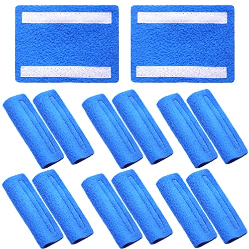 6 Pairs Soft Nasal Oxygen Covers Oxygen Tubing Protectors Nasal Cover Nasal Strap Comfort Pads Oxygen Strap Cushions for Oxygen Users to Full Protect Your Face Sleep Tube Supplies(Blue)